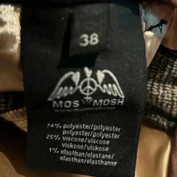 Mos Mosh Ivana Shannon Checkered Pant Crop Trouser Brown Orange 70's Size 38 - Picture 10 of 16